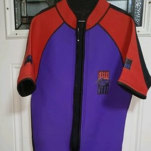 Small Shark Wear Wet Suit Purple Black Red